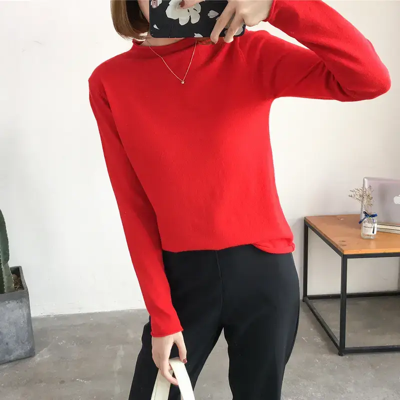 Women's Black Long Sleeve Slim Fit Top - Image 9