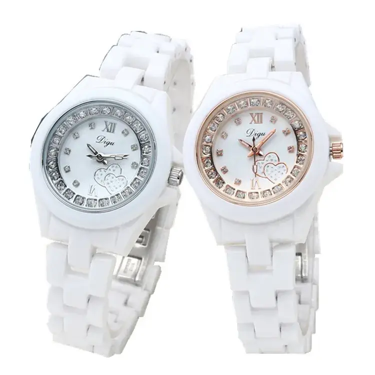 White Ceramic Korean Women's Watch - Image 3