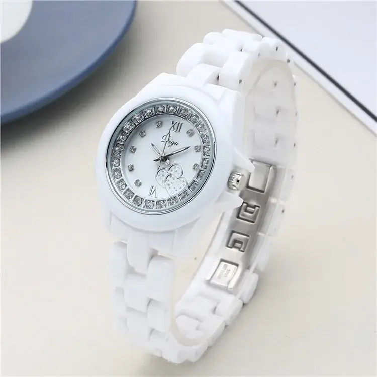 White Ceramic Korean Women's Watch - Image 5