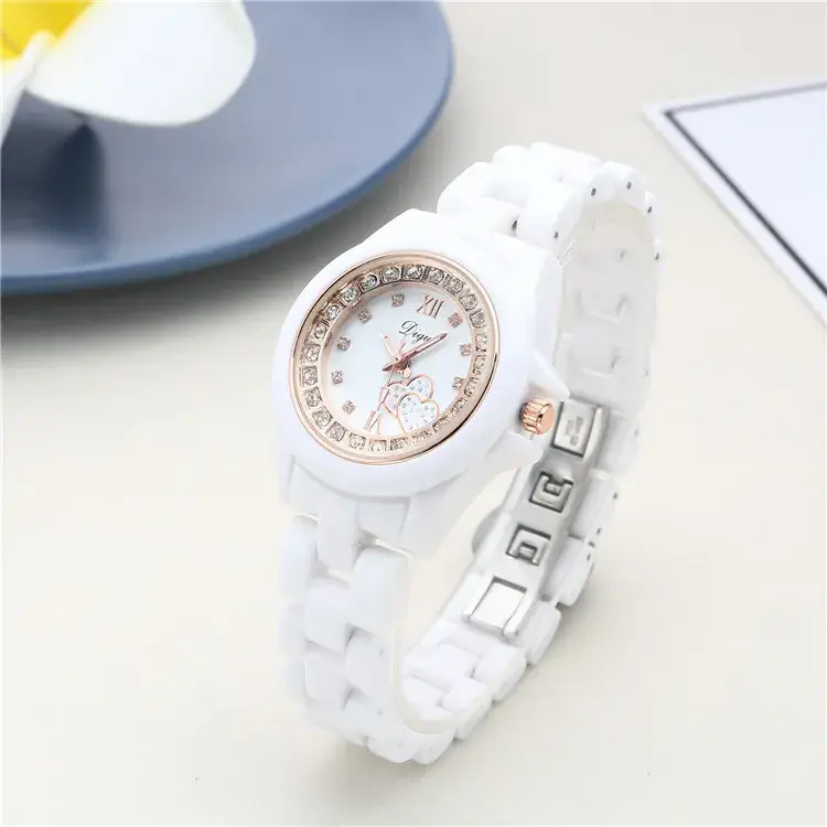 White Ceramic Korean Women's Watch - Image 6
