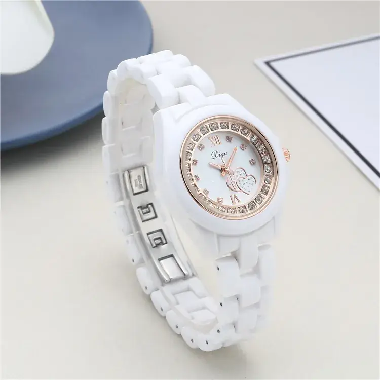 White Ceramic Korean Women's Watch - Image 2