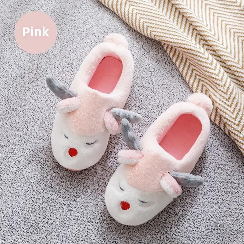 Cotton Slippers Women's Autumn and Winter Cute Household Moonchild Fashion Indoor Non-slip Warm Plush Cotton Slippers Men's