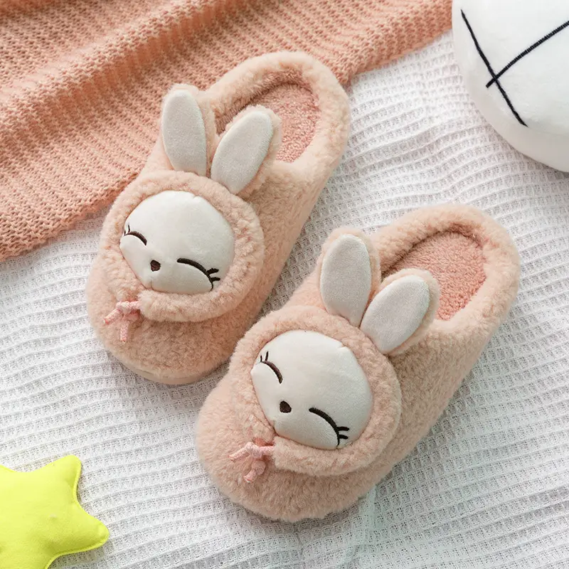 Cotton Slippers Women's Autumn and Winter Cute Household Moonchild Fashion Indoor Non-slip Warm Plush Cotton Slippers Men's