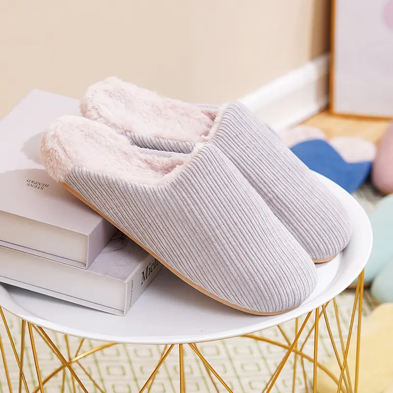 Women Cotton Slippers Mint Green Warm Winter Indoor