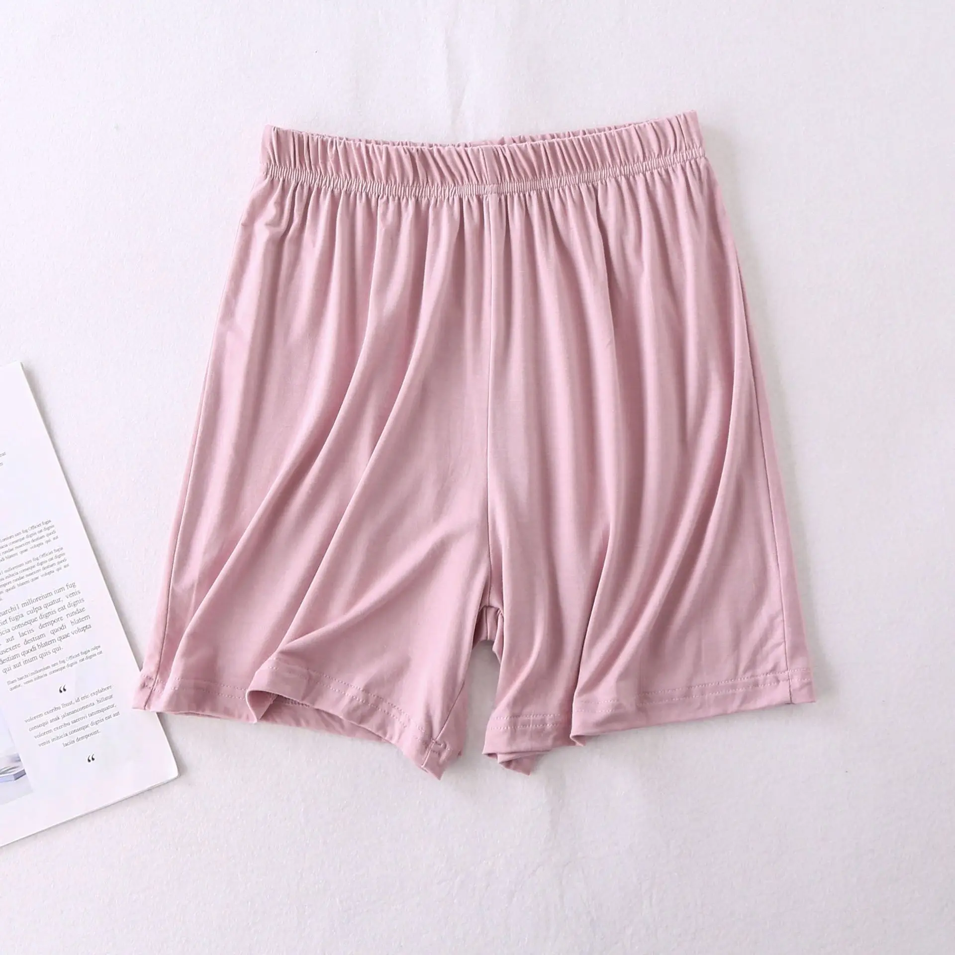 Women's Purple Elastic Waist Loose Shorts