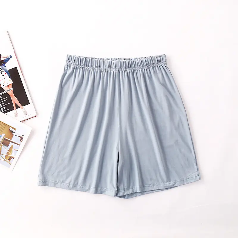 Women's Purple Elastic Waist Loose Shorts