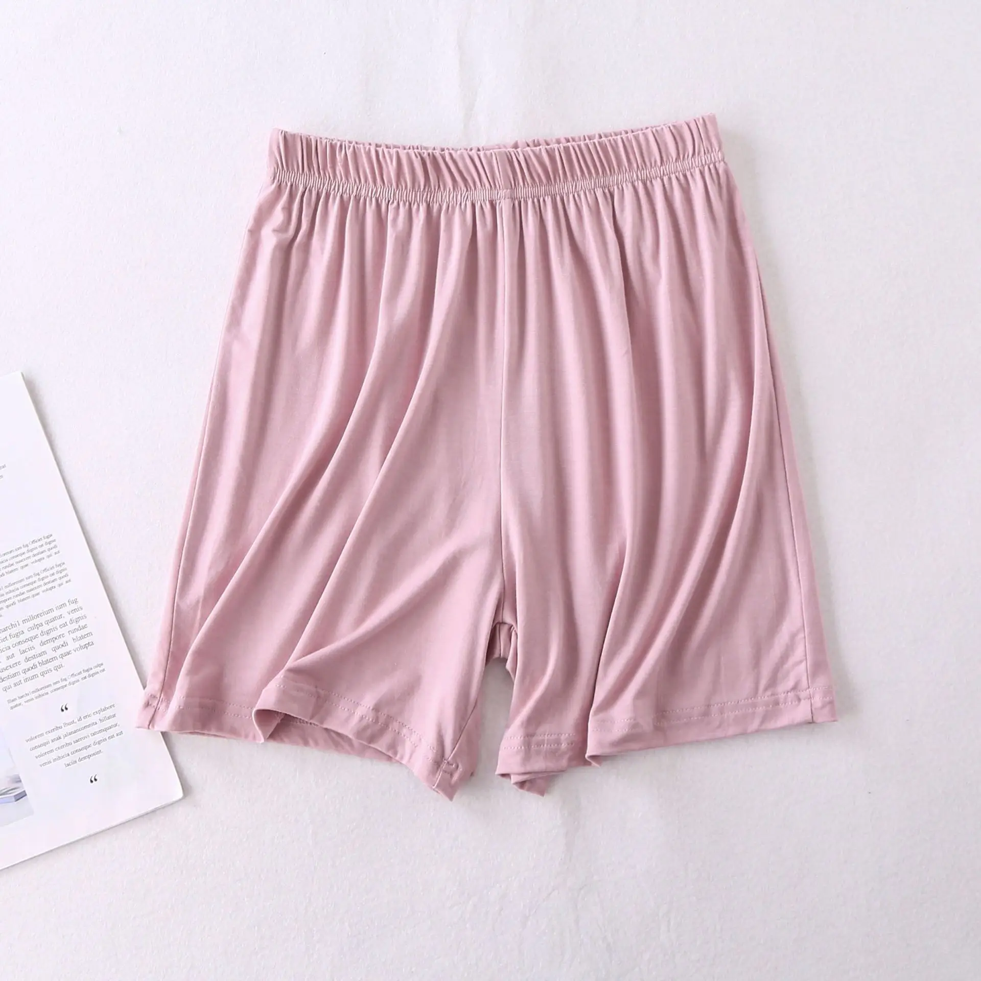 Women's Purple Elastic Waist Loose Shorts