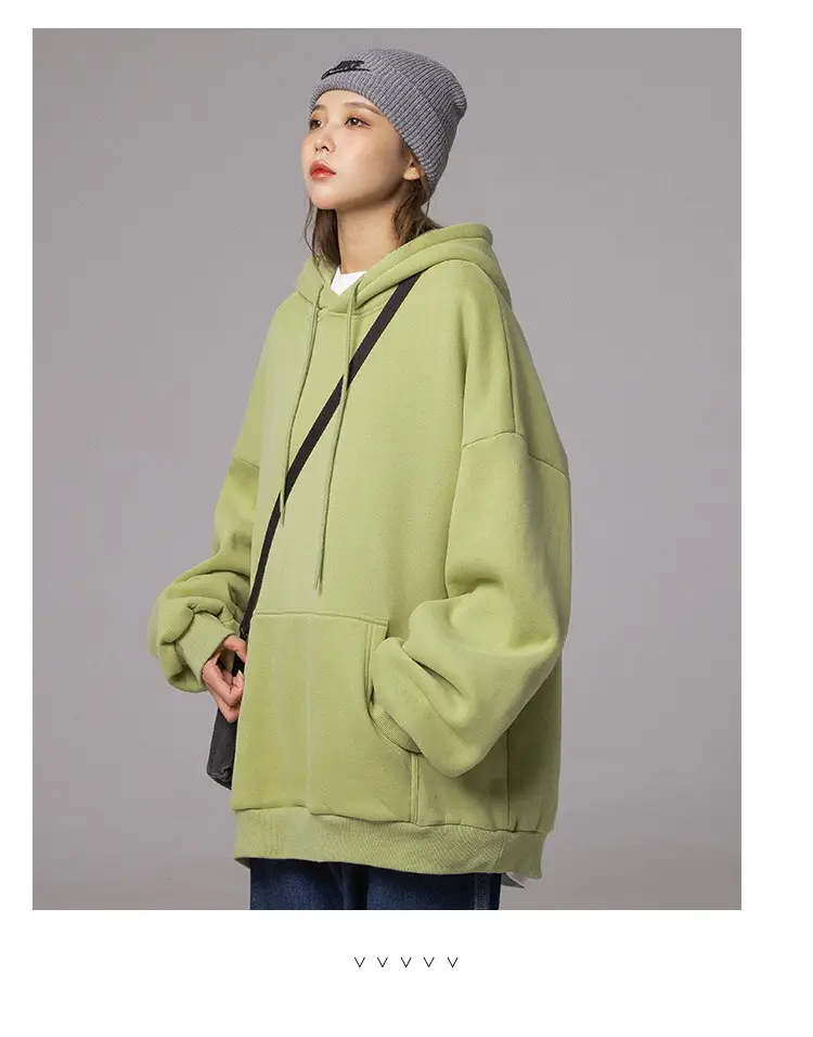 White Korean Style Hooded Sweatshirt for Women — feature 10