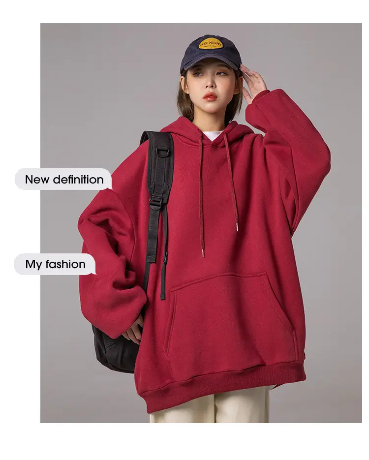 White Korean Style Hooded Sweatshirt for Women — feature 12