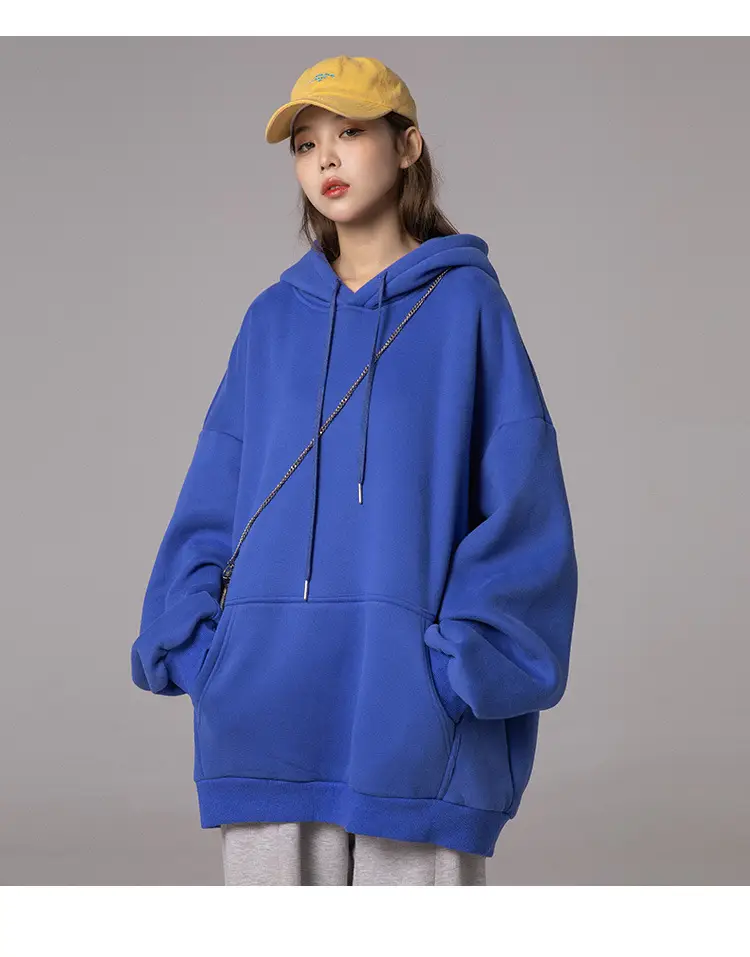 White Korean Style Hooded Sweatshirt for Women — feature 17