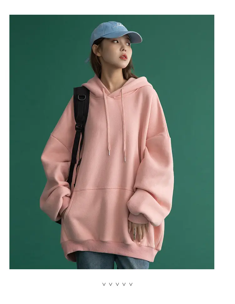 White Korean Style Hooded Sweatshirt for Women — feature 27