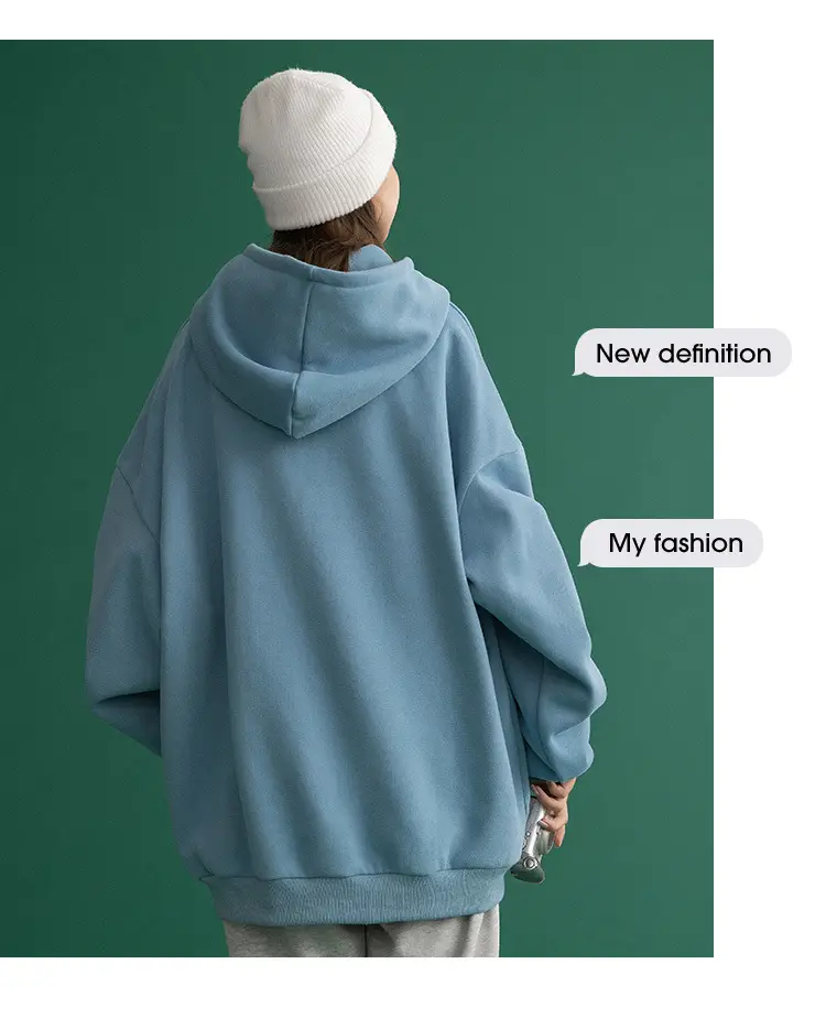 White Korean Style Hooded Sweatshirt for Women — feature 8