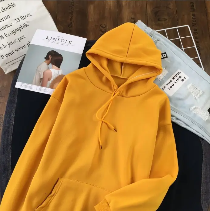 White Korean Style Hooded Sweatshirt for Women - Image 7