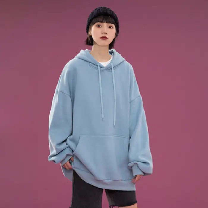 White Korean Style Hooded Sweatshirt for Women - Image 9