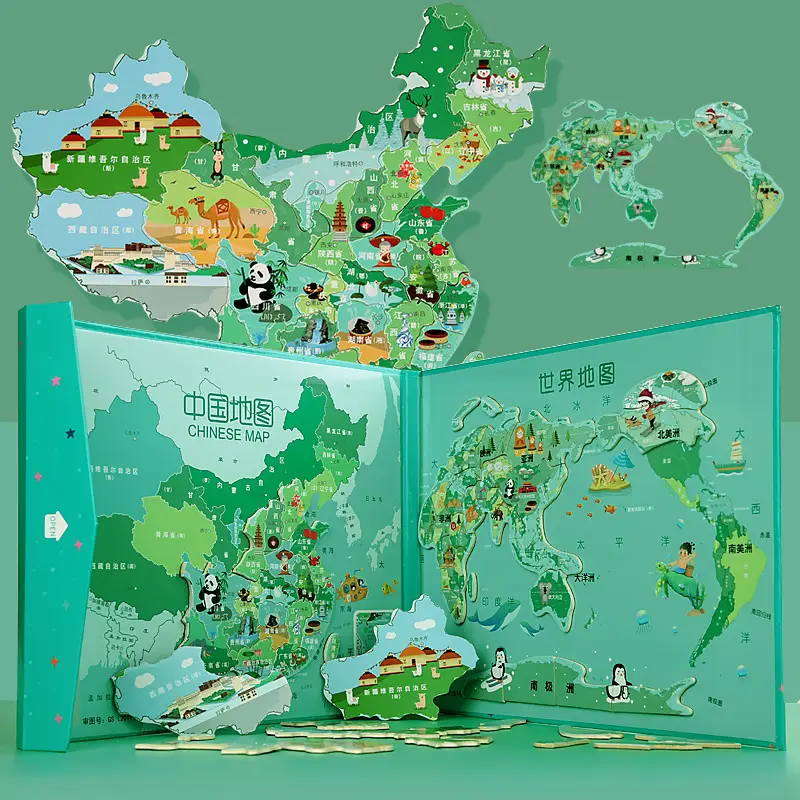 Magnetic Chinese World Map Sketchpad for Kids - Image 4