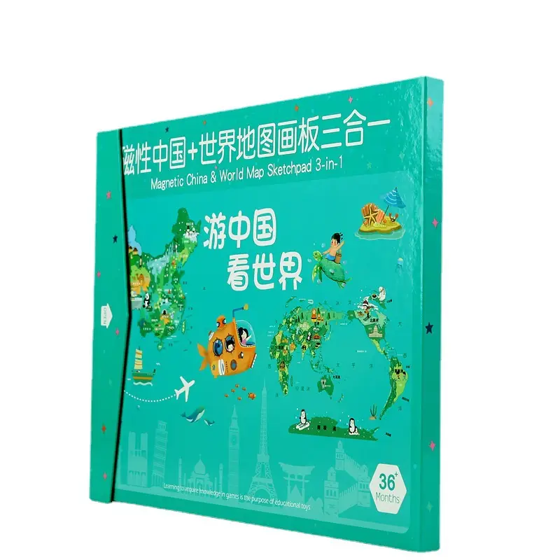 Magnetic Chinese World Map Sketchpad for Kids - Image 7