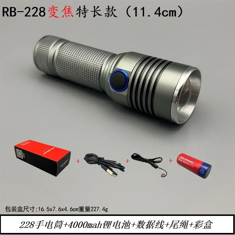 Ultra Bright Zoom Rechargeable Flashlight for Hand Use - Image 3