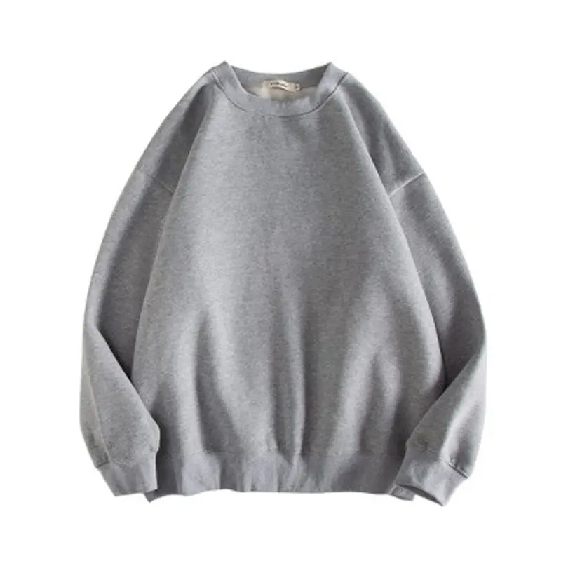 Women Grey Hoodless Sweatshirt Loose Winter Class - Image 26