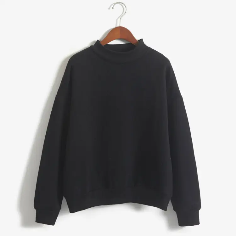 Women Grey Hoodless Sweatshirt Loose Winter Class - Image 10