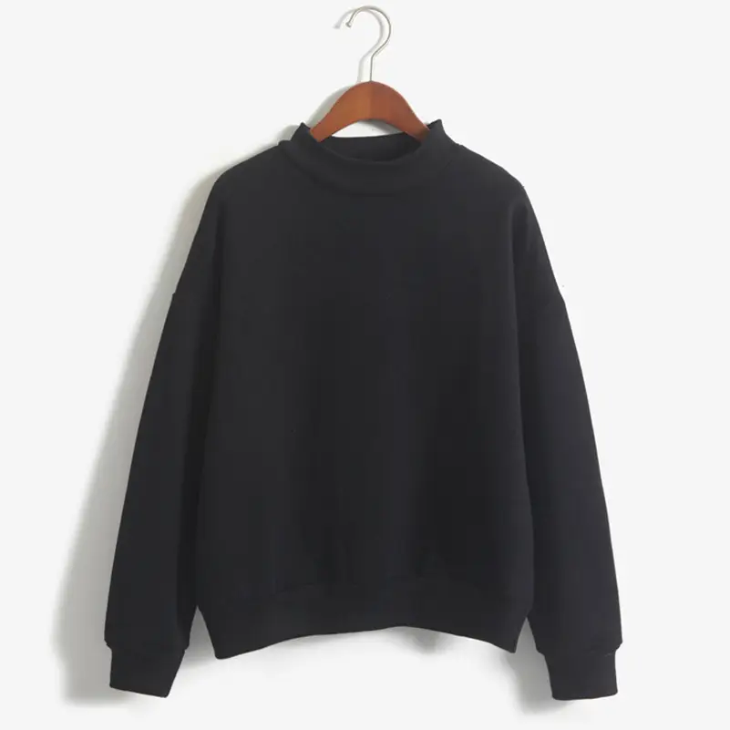 Women Grey Hoodless Sweatshirt Loose Winter Class - Image 14