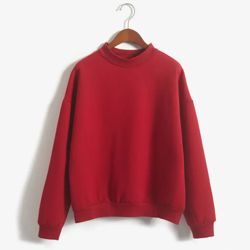 Women Grey Hoodless Sweatshirt Loose Winter Class - Image 16