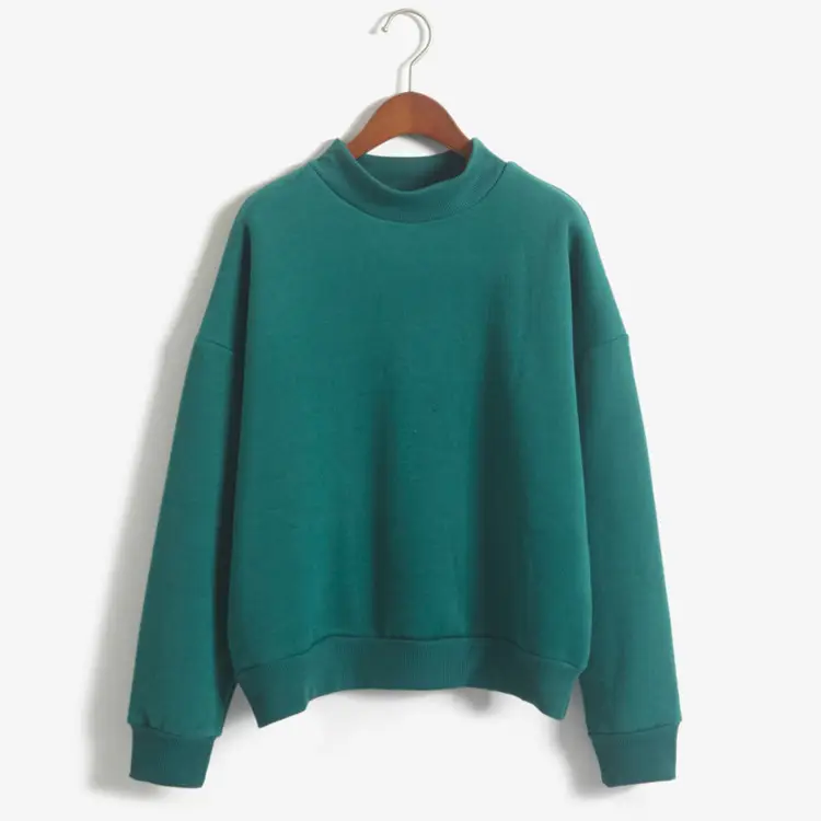 Women Grey Hoodless Sweatshirt Loose Winter Class - Image 17