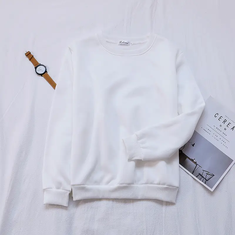 Women Grey Hoodless Sweatshirt Loose Winter Class - Image 3