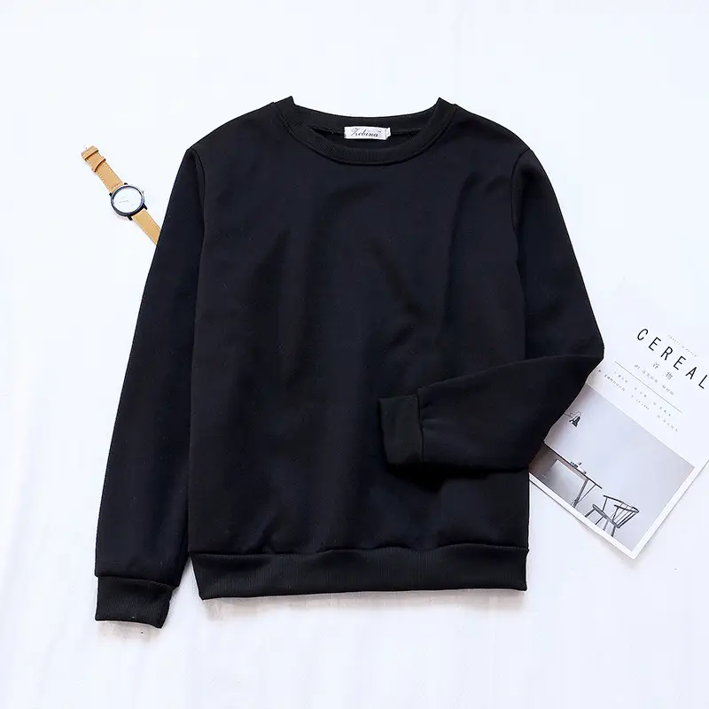 Women Grey Hoodless Sweatshirt Loose Winter Class - Image 6
