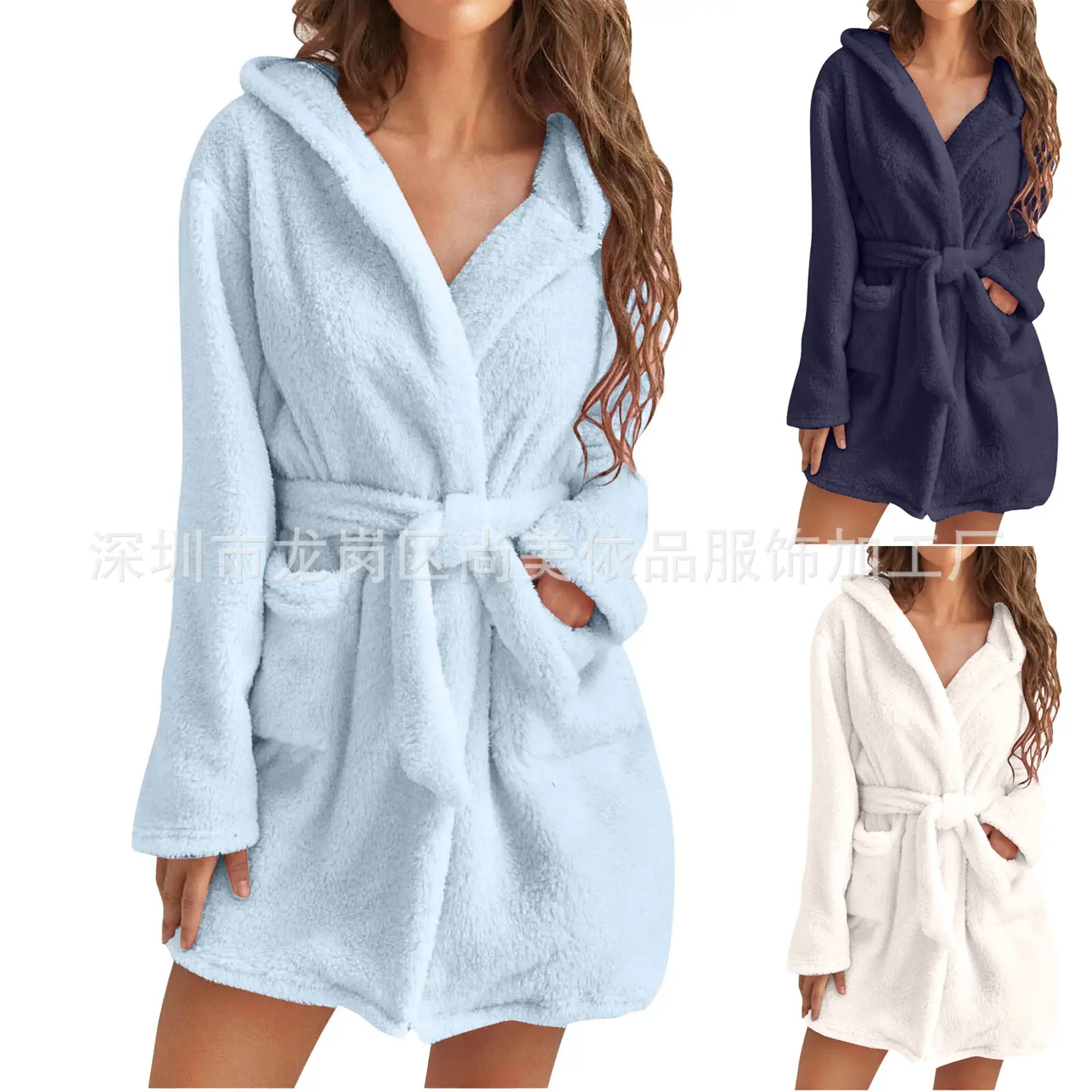 Black Mao Mao Hooded Pajama Set for Women - Image 12