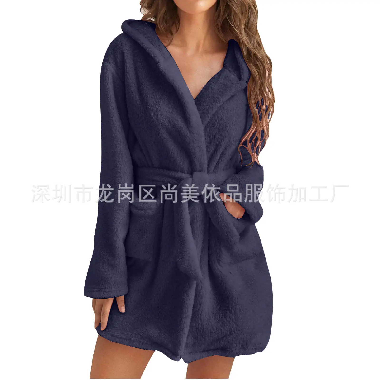 Black Mao Mao Hooded Pajama Set for Women - Image 5