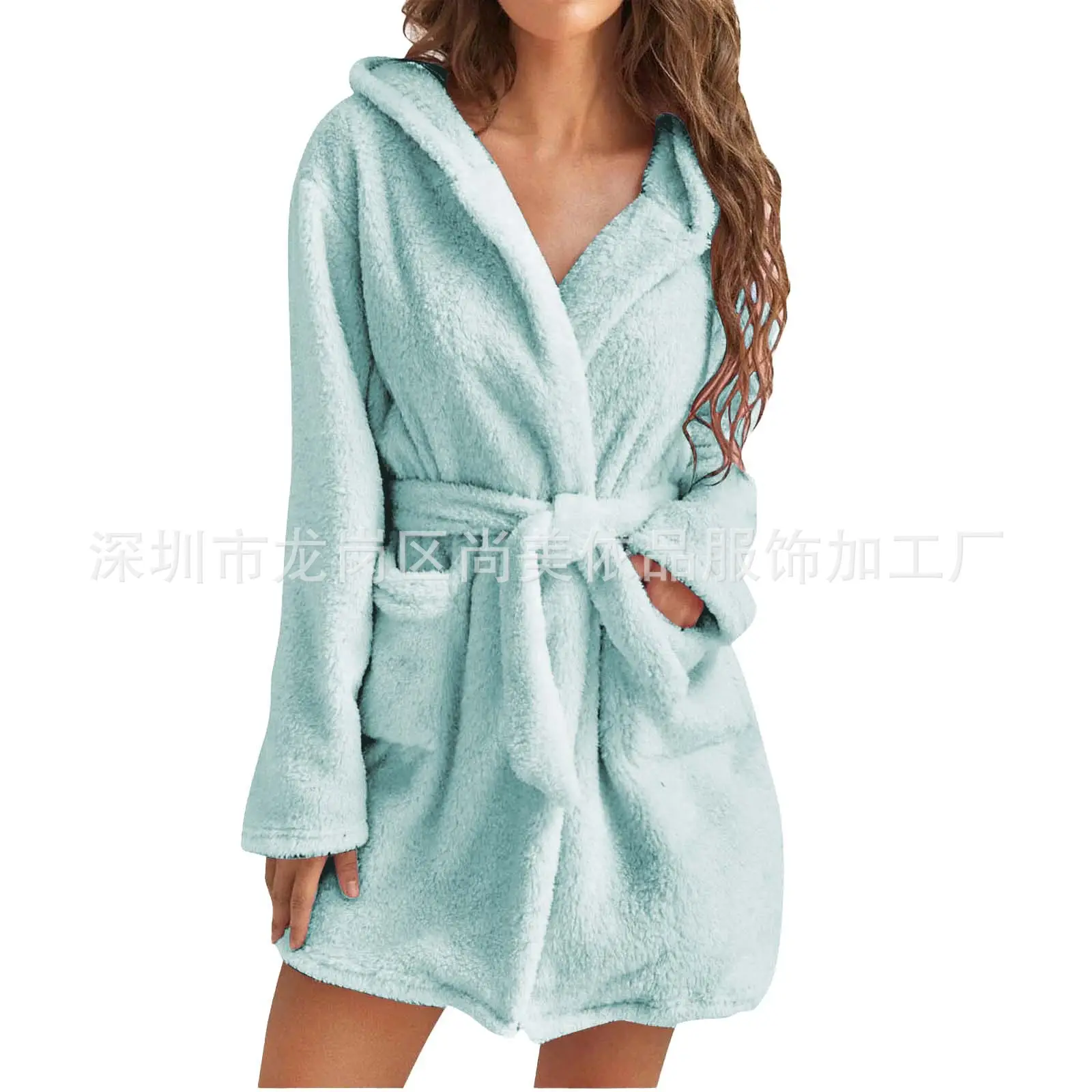Black Mao Mao Hooded Pajama Set for Women - Image 8