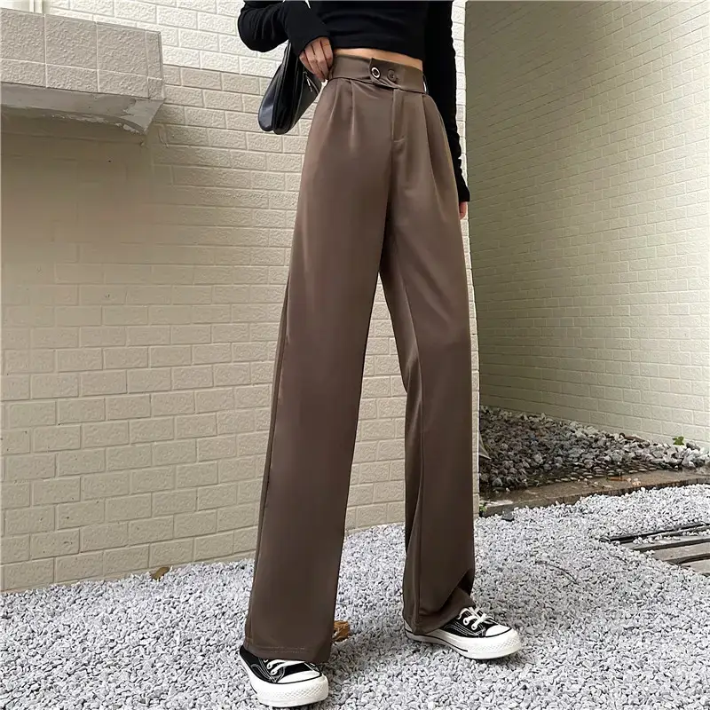 Wide Leg Pants for Women High Waist Drape Suit Pants