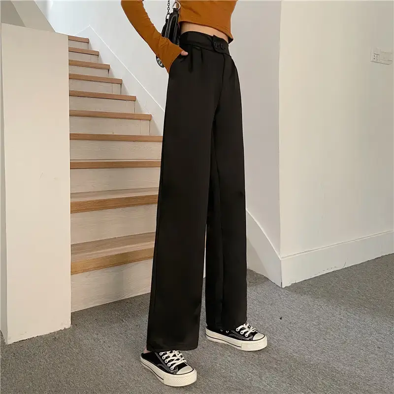 Wide Leg Pants for Women High Waist Drape Suit Pants