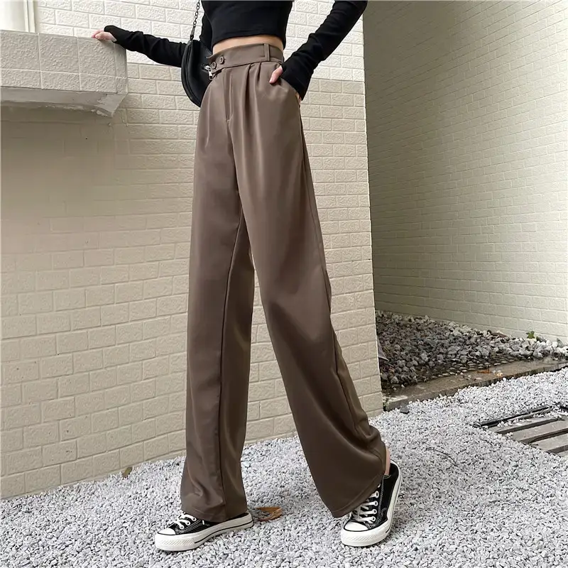 Wide Leg Pants for Women High Waist Drape Suit Pants — feature 11