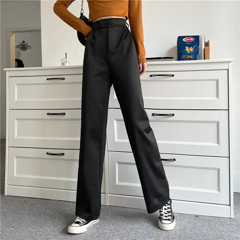 Wide Leg Pants for Women High Waist Drape Suit Pants — feature 12