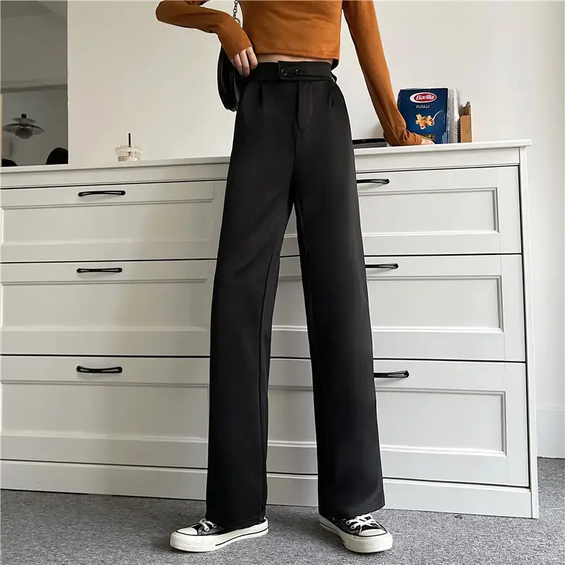 Wide Leg Pants for Women High Waist Drape Suit Pants — feature 14