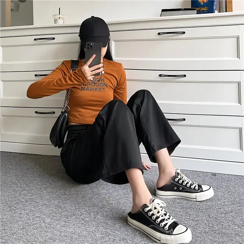Wide Leg Pants for Women High Waist Drape Suit Pants — feature 16