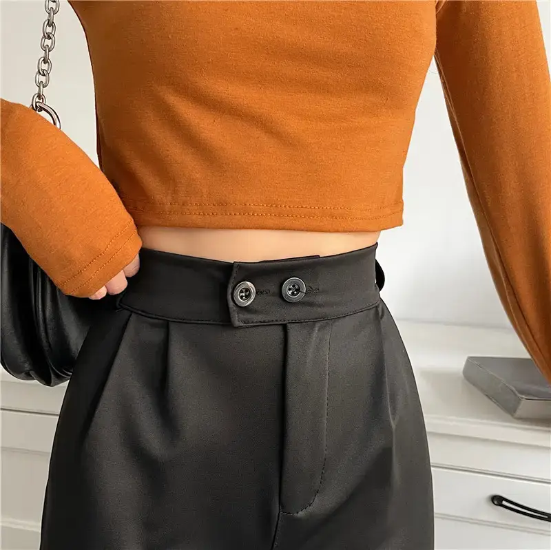 Wide Leg Pants for Women High Waist Drape Suit Pants — feature 18