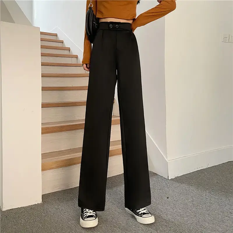 Wide Leg Pants for Women High Waist Drape Suit Pants — feature 22