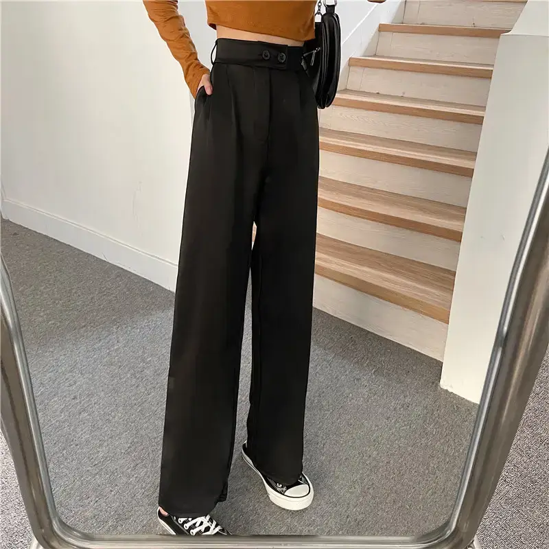 Wide Leg Pants for Women High Waist Drape Suit Pants — feature 23