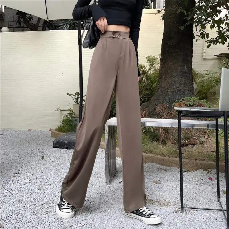 Wide Leg Pants for Women High Waist Drape Suit Pants — feature 4