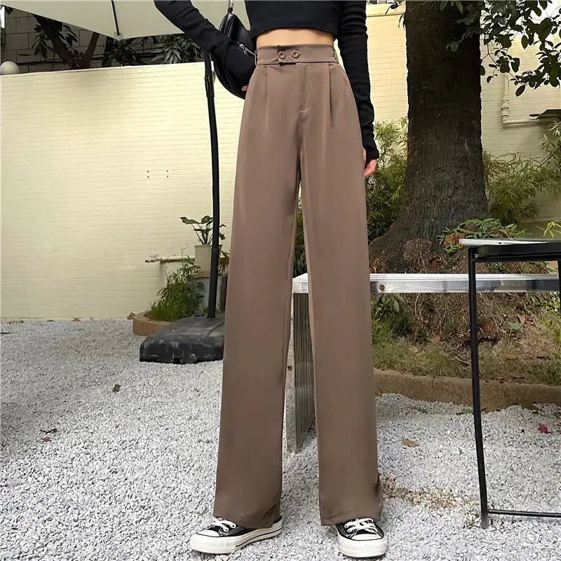 Wide Leg Pants for Women High Waist Drape Suit Pants — feature 6