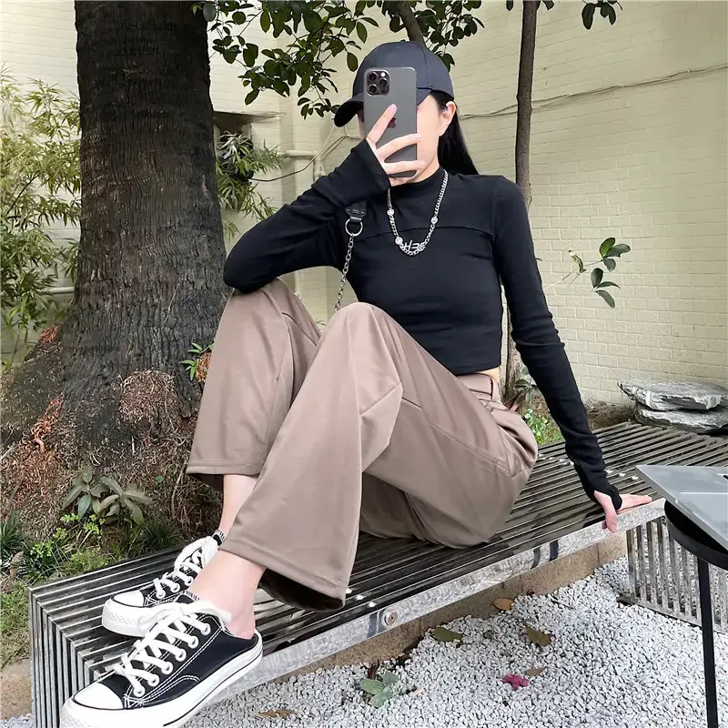Wide Leg Pants for Women High Waist Drape Suit Pants — feature 8