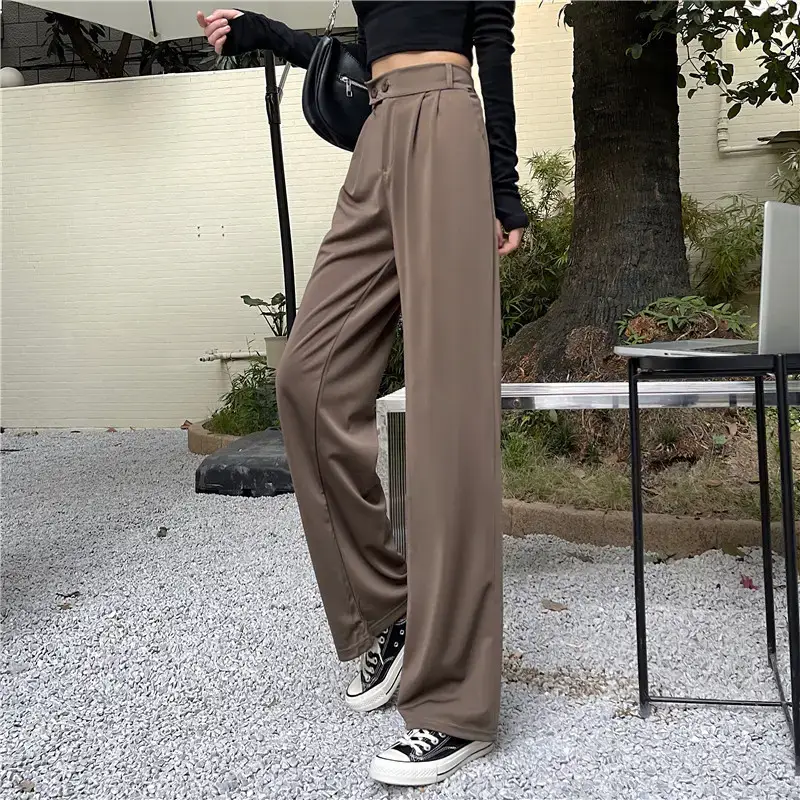 Wide Leg Pants for Women High Waist Drape Suit Pants