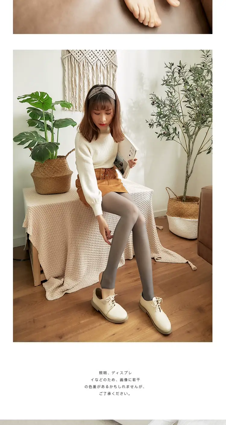 Women's Fleece-Lined Leggings Grey Warm Bare Skin — feature 19