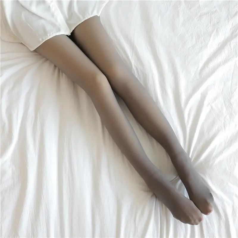 Women's Fleece-Lined Leggings Grey Warm Bare Skin - Image 2