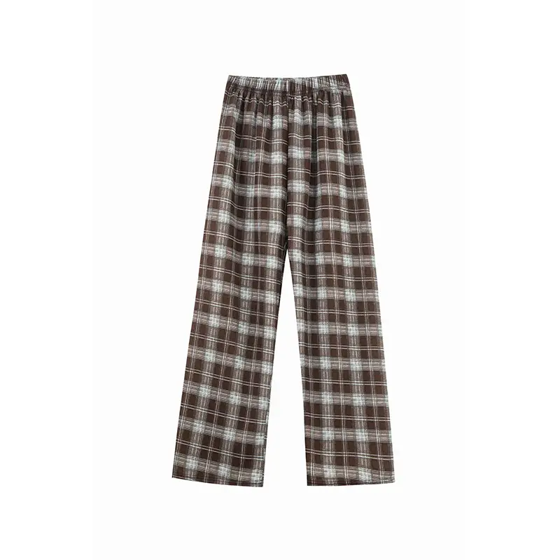 Women Plaid Velvet Pants Autumn Winter Warm Outerwear - Image 20