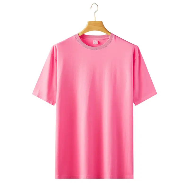 Japanese Style Women Cotton T-Shirt Pink Drop Shoulder Loose Fit - Image 7