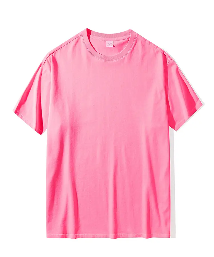 Japanese Style Women Cotton T-Shirt Pink Drop Shoulder Loose Fit - Image 2