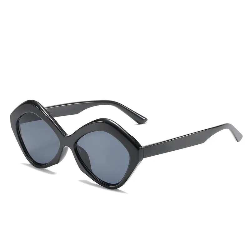 Women Pink Irregular Rhombus Sunglasses
